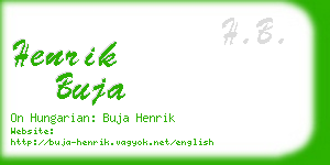 henrik buja business card